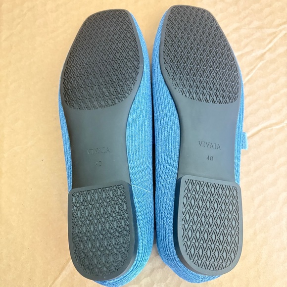 Vivaia Women’s Mary Jane Size EU40/US9 Square Toe Shoes Flats Blue - Picture 7 of 11